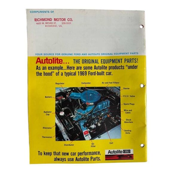 1969 Mustang Ford Lincoln Mark 3 Torino 428 Mercury Shop Tips Announcement - Picture 3 of 3